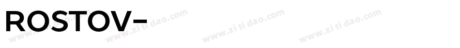 ROSTOV字体转换