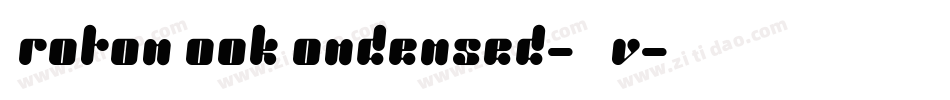 ProtonBookCondensed-YWRv字体转换