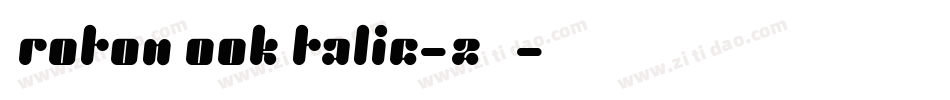 ProtonBookItalic-2YAK字体转换
