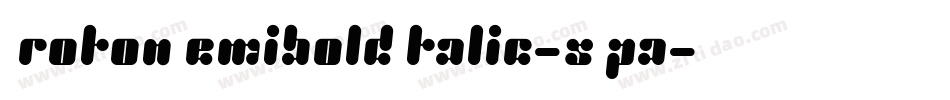 ProtonSemiboldItalic-5Kpa字体转换