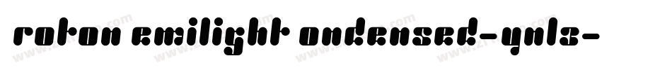 ProtonSemilightCondensed-ynl3字体转换