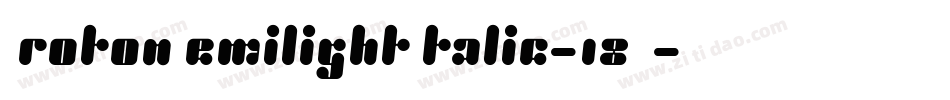ProtonSemilightItalic-18OZ字体转换