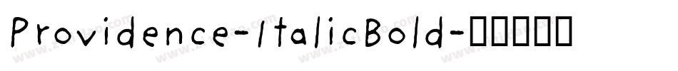 Providence-ItalicBold字体转换