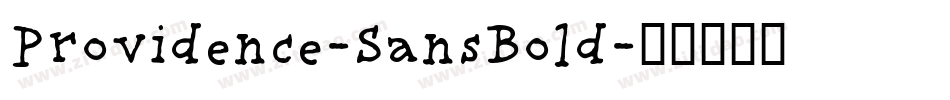 Providence-SansBold字体转换