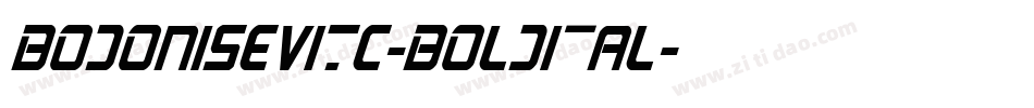 BodoniSevITC-BoldItal字体转换