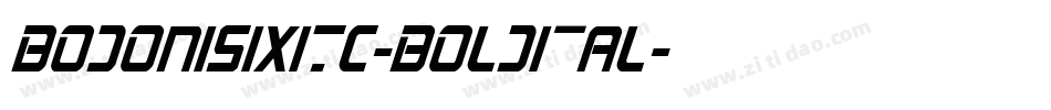 BodoniSixITC-BoldItal字体转换