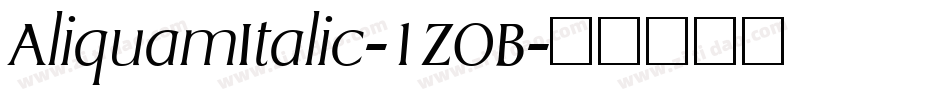 AliquamItalic-1ZOB字体转换