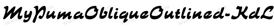 MyPumaObliqueOutlined-KdLD字体转换