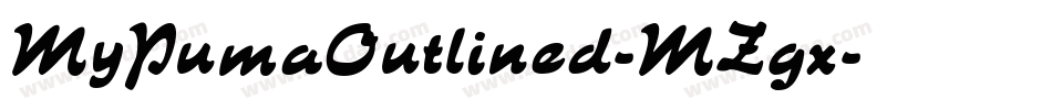 MyPumaOutlined-MZgx字体转换