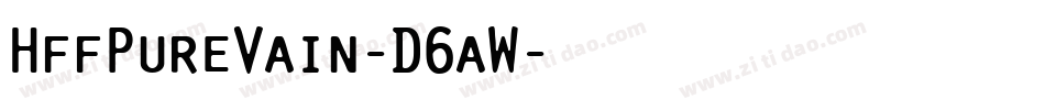 HffPureVain-D6aW字体转换