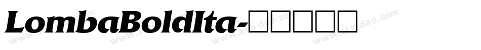 LombaBoldIta字体转换