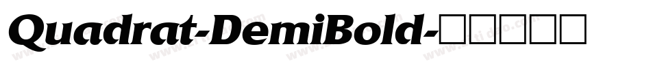 Quadrat-DemiBold字体转换