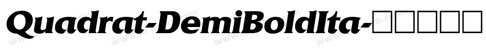 Quadrat-DemiBoldIta字体转换