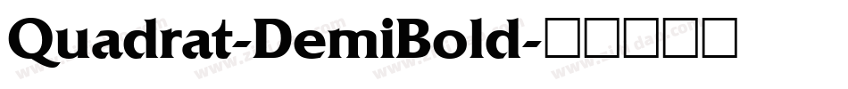 Quadrat-DemiBold字体转换