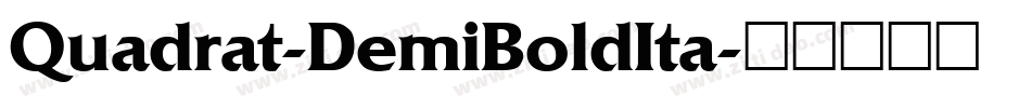 Quadrat-DemiBoldIta字体转换