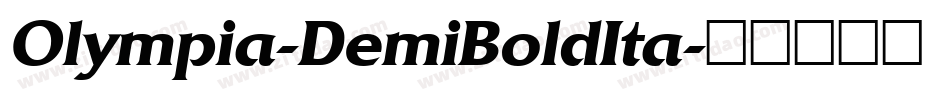 Olympia-DemiBoldIta字体转换