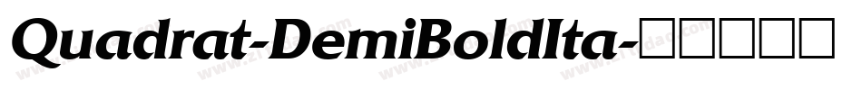 Quadrat-DemiBoldIta字体转换