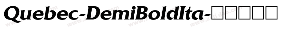 Quebec-DemiBoldIta字体转换