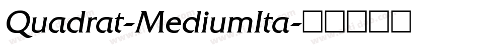 Quadrat-MediumIta字体转换