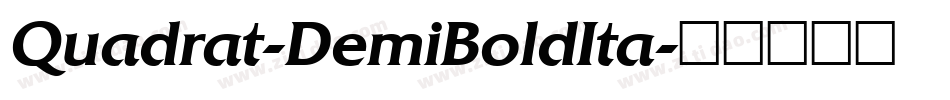 Quadrat-DemiBoldIta字体转换