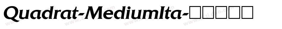 Quadrat-MediumIta字体转换