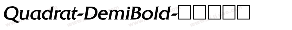 Quadrat-DemiBold字体转换