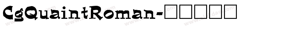 CgQuaintRoman字体转换