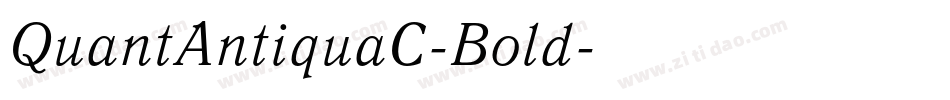 QuantAntiquaC-Bold字体转换