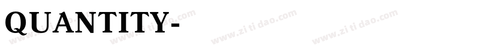 QUANTITY字体转换