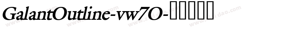 GalantOutline-vw7O字体转换
