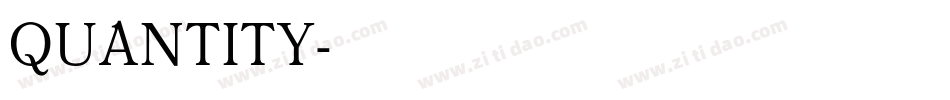 QUANTITY字体转换
