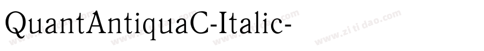 QuantAntiquaC-Italic字体转换