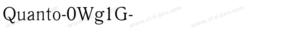 Quanto-0Wg1G字体转换