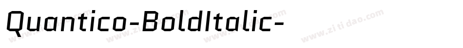 Quantico-BoldItalic字体转换
