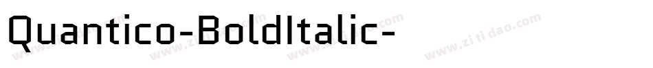 Quantico-BoldItalic字体转换