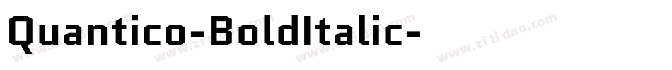 Quantico-BoldItalic字体转换