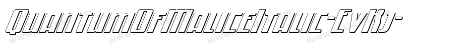 QuantumOfMaliceItalic-EvKj字体转换