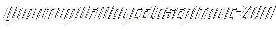 QuantumOfMaliceLaserItalic-ZDMB字体转换