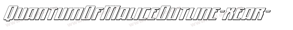 QuantumOfMaliceOutline-xear字体转换
