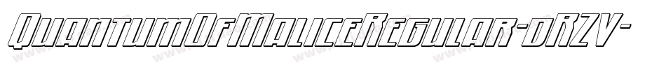QuantumOfMaliceRegular-dRZV字体转换
