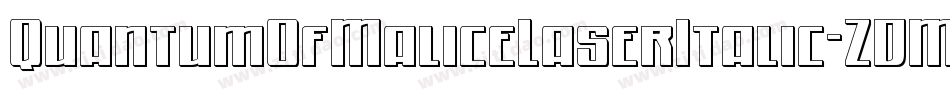 QuantumOfMaliceLaserItalic-ZDMB字体转换