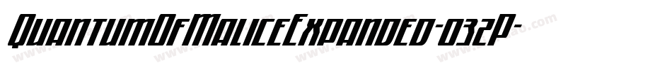 QuantumOfMaliceExpanded-032P字体转换
