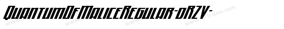 QuantumOfMaliceRegular-dRZV字体转换