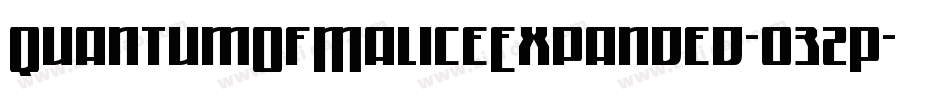 QuantumOfMaliceExpanded-032P字体转换