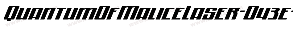 QuantumOfMaliceLaser-O43e字体转换