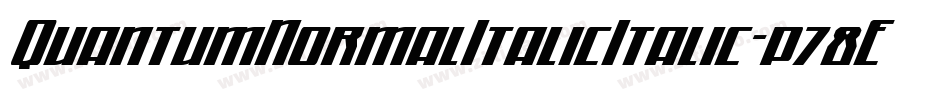 QuantumNormalItalicItalic-p78Ed字体转换