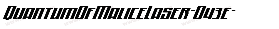 QuantumOfMaliceLaser-O43e字体转换