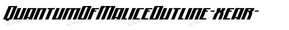 QuantumOfMaliceOutline-xear字体转换