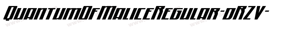 QuantumOfMaliceRegular-dRZV字体转换