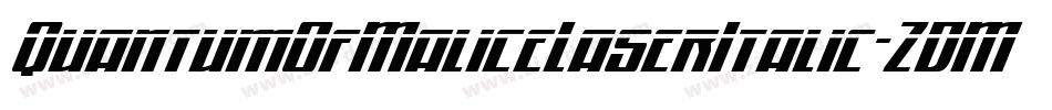 QuantumOfMaliceLaserItalic-ZDMB字体转换